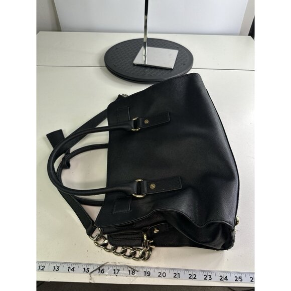 Michael Kors Hamilton Black Leather Crossbody/Tote - Picture 7 of 8